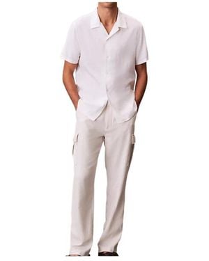 Calvin Klein Camp Collar Short Sleeve Shirt - Multicolour