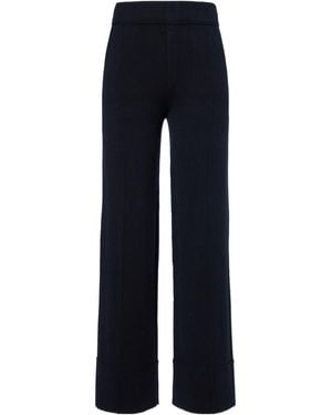 Jardin Des Orangers Wool And Cashmere Wide-Leg Trousers - Blue