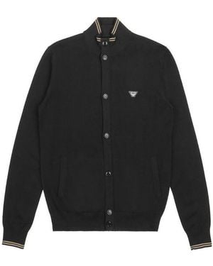 Armani Jeans Logo Baseball Jacket - Black