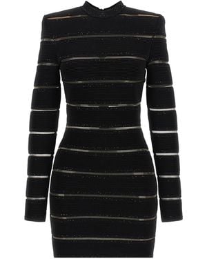 Balmain Shimmering Sequinned Mini Dress - Black