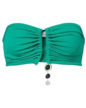 Christopher Esber Embellished Bandeau Top - Green