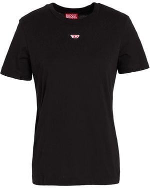 DIESEL Solid Crew Neck Short-Sleeve Top - Black