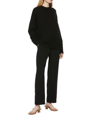 Co. Logo High-Rise Straight Pants - Black