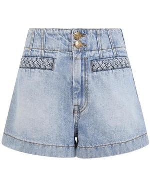 Zimmermann Indra Denim Shorts - Blue