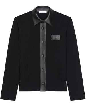 Givenchy Mixed Media Button-Up Cardigan - Black