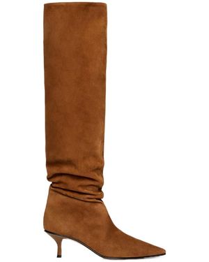 SCAROSSO Barbara Pointed-Toe Boots - Brown