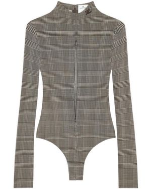 Courreges Prince Of Wales-Pettern Body - Gray