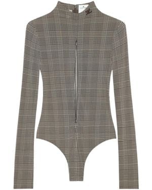 Courreges Prince Of Wales-Pettern Body - Gray