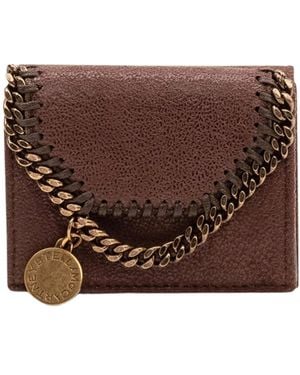 Stella McCartney Chain-Detailed Bi-Fold Wallet - Brown
