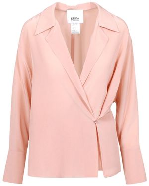 Erika Cavallini Semi Couture Long-Sleeved Blouse - Pink