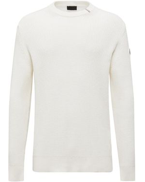 Moncler Logo Patch Crewneck Sweater - White