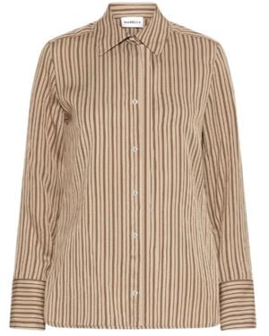 Marella Striped Long-Sleeve Shirt - Natural