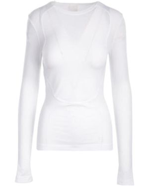 Givenchy Long-Sleeved Crewneck Top - White
