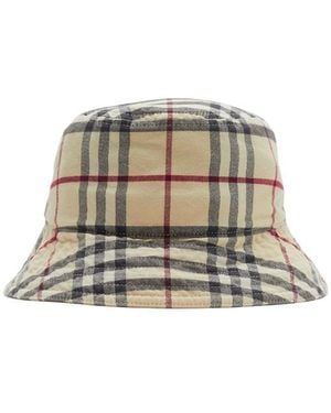 Burberry Checked Bucket Hat - Multicolor