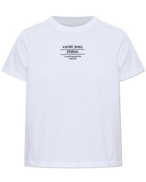 Anine Bing Short-Sleeved T-Shirt - White