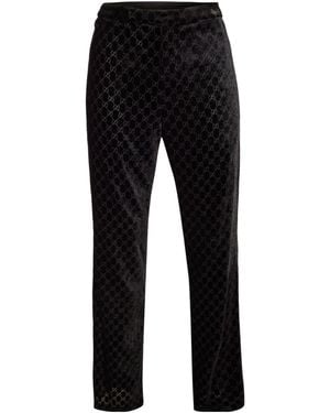 Gucci Elvet Straight-Leg Casual Pants - Black