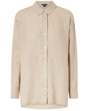 James Perse Linen-Canvas Shirt - Natural