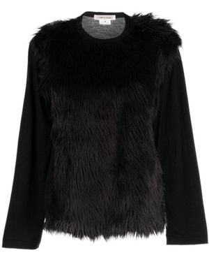 Comme des Garçons T-Shirt With Round Neck And Long Sleeves - Black