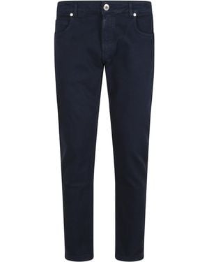 Eleventy Low-Rise Tapered Jeans - Blue