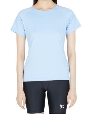 District Vision Logo Printed Crewneck T-Shirt - Blue