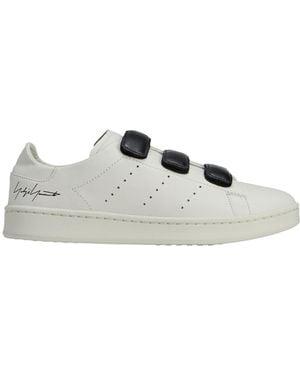Y-3 Leather Low-Top Sneakers - Gray