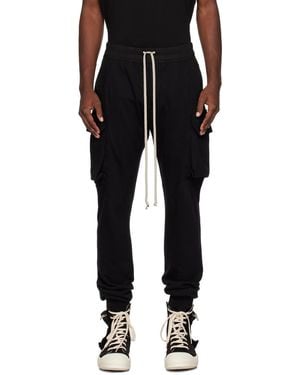 Rick Owens Cargo-Pocket Track Trousers - Black