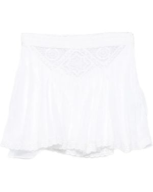 Isabel Marant Goldie Lace-Trim Mini Skirt - White