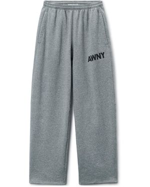 T By Alexander Wang Alexander Wang Logo-Detailed Oversize Sweatpants - Gray