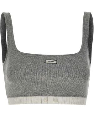 Entire studios Lounge Ribbed Performance Bra - Gray