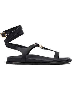 Alohas Flat Sandals - Black