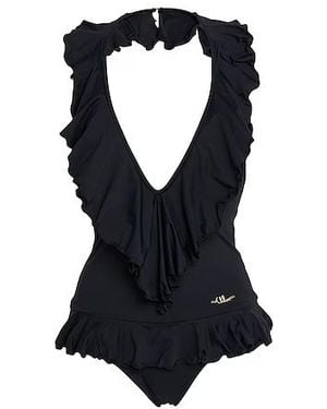 Chloé Simple Solid Color Swimsuit - Blue