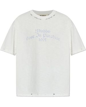 MISBHV Text-Print T-Shirt - White