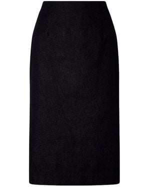 Carolina Herrera Denim Midi Skirt - Black