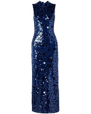 Carolina Herrera Sequined Dress - Blue
