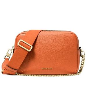 MICHAEL Michael Kors Bryant Medium Pebbled Camera Crossbody Bag - Orange
