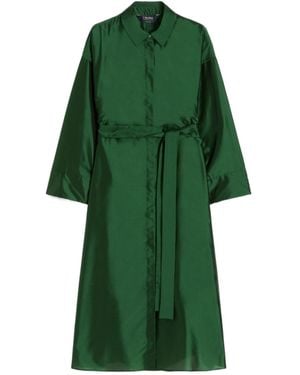 Max Mara Belted Midi Dress - Green
