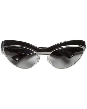 Bottega Veneta Eyewear Duo Angle Cat Eye Sunglasses - White