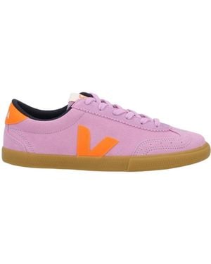 Veja Volley Lace-Up Trainers - Pink