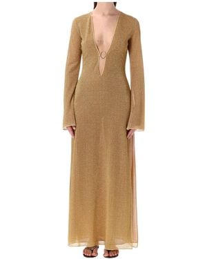 Oséree Oséree Lumière O Long Kaftan Dress - Natural