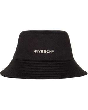 Givenchy Logo Embroidered Bucket Hat - Black