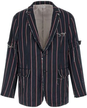 Thom Browne Striped Blazer - Blue