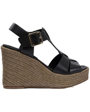 Paloma Barceló Paloma Barceló Alison Wedge Sandals - Black