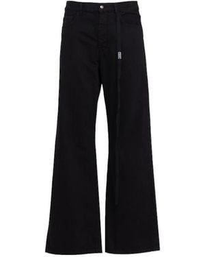 Ann Demeulemeester Modes 5-Pocket High Waist Straight Trousers - Black