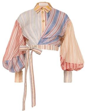 Zimmermann Rebellion Striped Blouse - Multicolor