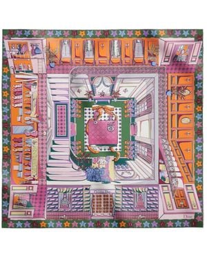 Dior Inside Avenue90 Square Scarf - White