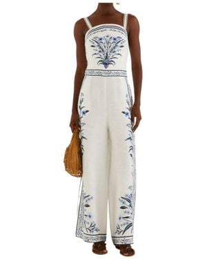 FARM Rio Floral Pattern Jumpsuit - White