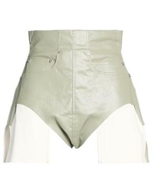 Rick Owens High-Waisted Denim Hot Shorts - White