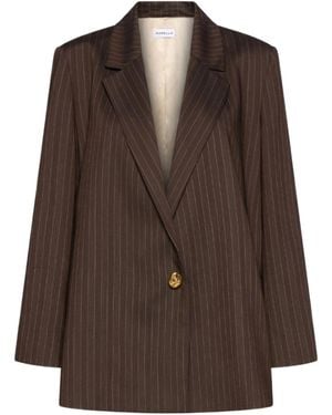 Marella Pinstriped Blazer - Brown