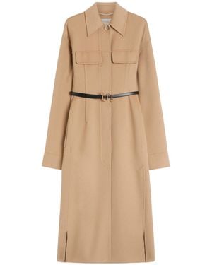 Sportmax Olio Belted Coat - Natural