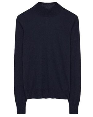 JOSEPH Cashair High Neck Sweater - Blue